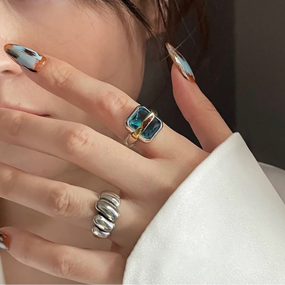 New set rings (Silver plating) - Picture 1 of 6